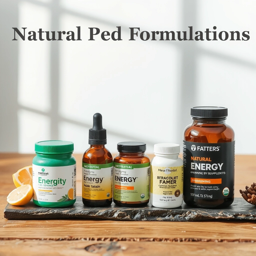 Natural energy formulations and energy boost supplements