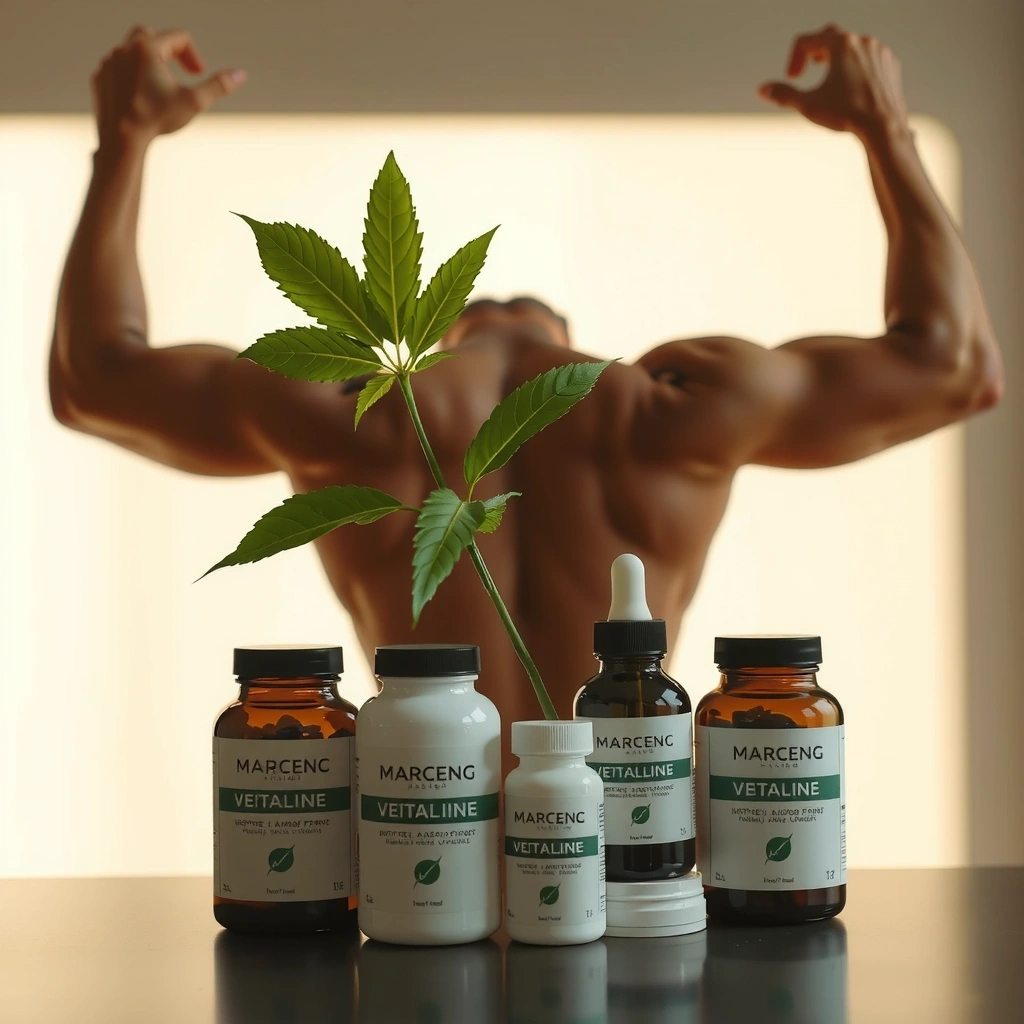 Natural male vitality and energy wellness hero background